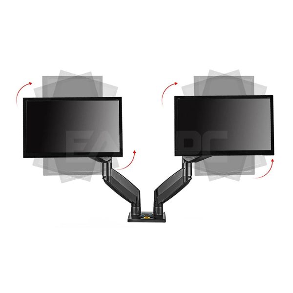 North Bayou F195A Dual Monitor Desk Mount - Image 2