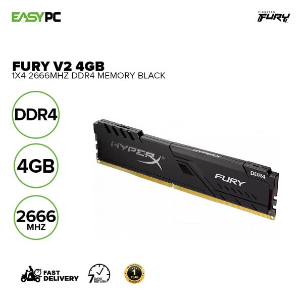 Kingston Fury 4gb 1x4 2666Mhz Ddr4 Memory Black - Image 2