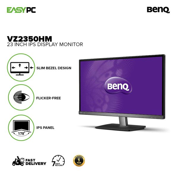 BenQ VZ2350HM 23 Inches, Flicker-free, with HDMI & Inbuilt Speakers, Eye Care protection with Flicker-free Backlight for Visual Pleasure, Ips Panel with narrow bezel chic design Display Monitor - Image 2