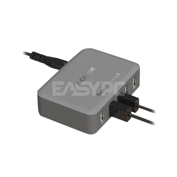 Qicent 5Port Usb Charger Gray