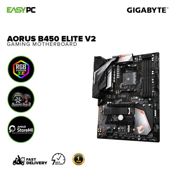 Gigabyte Aorus B450 Elite V2 Socket Am4 Ddr4 Motherboard - Image 2