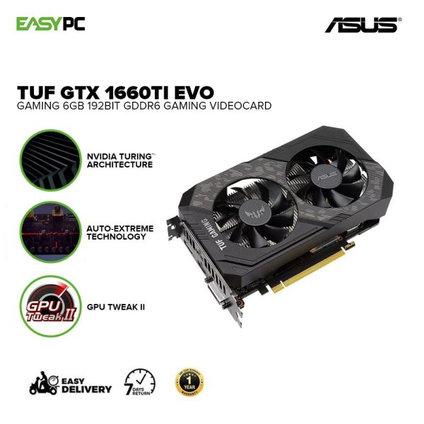 Asus TUF NVIDIA® GeForce GTX 1660Ti EVO 6gb 192bit GDdr6 Gaming Videocard - Image 2