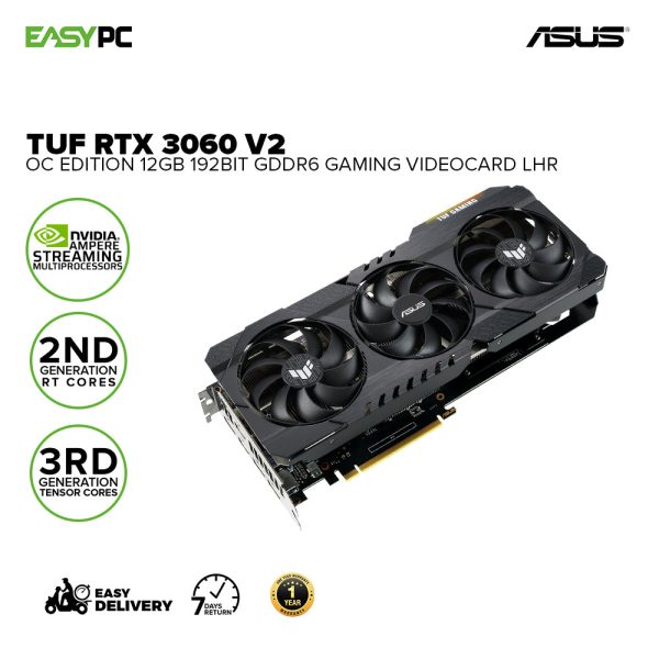 Asus TUF NVIDIA® GeForce RTX 3060 V2 OC Edition TUF-RTX3060-012G-V2 12gb 192bit GDdr6 Gaming Videocard LHR - Image 2