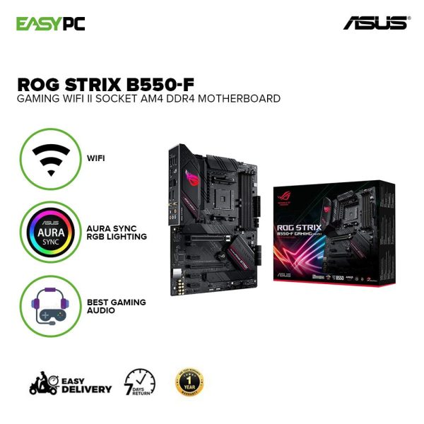 Asus ROG Strix B550-F Gaming Wifi II Socket Am4 Ddr4 Aura Sync RGB Lighting Best Gaming Audio Gaming Motherboard - Image 2