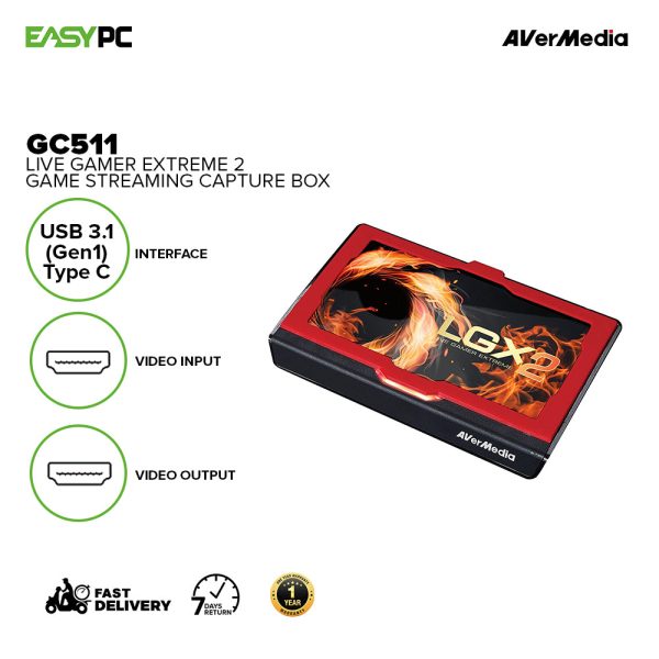 AVerMedia Live Gamer Extreme 2 Game Streaming Capture Box (GC511) 5NANO AVGC2141 - Image 2