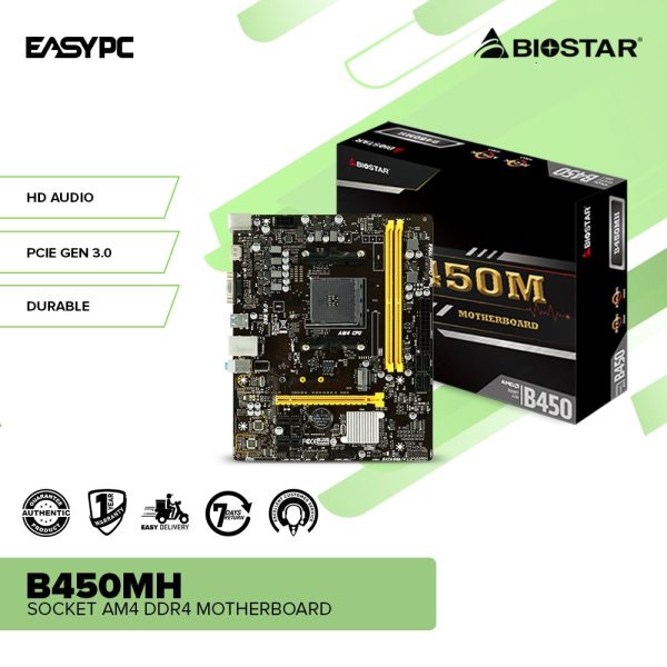 Biostar B450MH Socket Am4 Ddr4 Motherboard