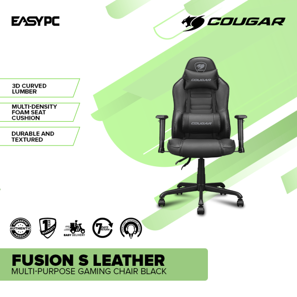 Cougar Fusion S Leather Multi-Purpose Gaming Chair Black