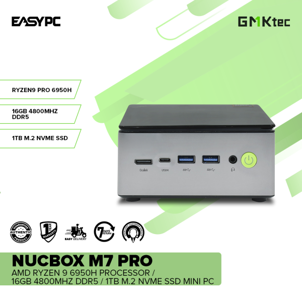 EasyPC Pocket Rocket GMKtec Nucbox M7 Pro AMD R9 6950H Processor/16GB DDR5/1TB M.2 NVMe SSD Mini PC - Image 2