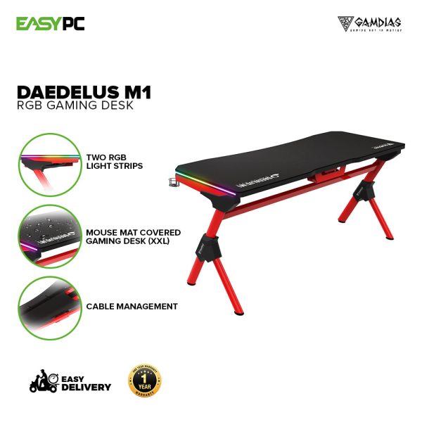 Gamdias Daedelus M1 RGB Gaming Desk 14BAN  GADA2108 - Image 2