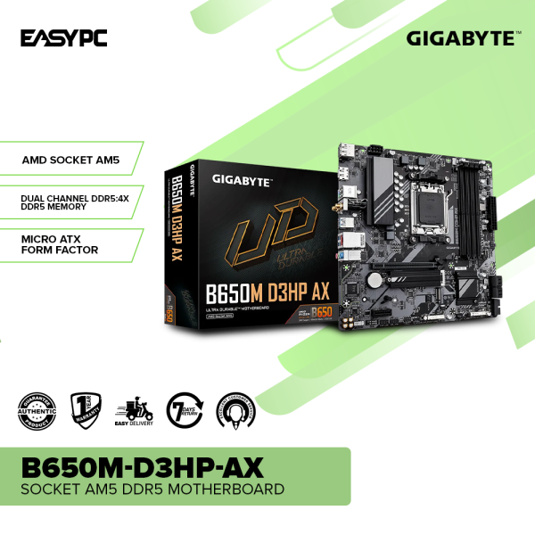 GIGABYTE B650M-D3HP-AX SOCKET AM5 DDR5 Motherboard