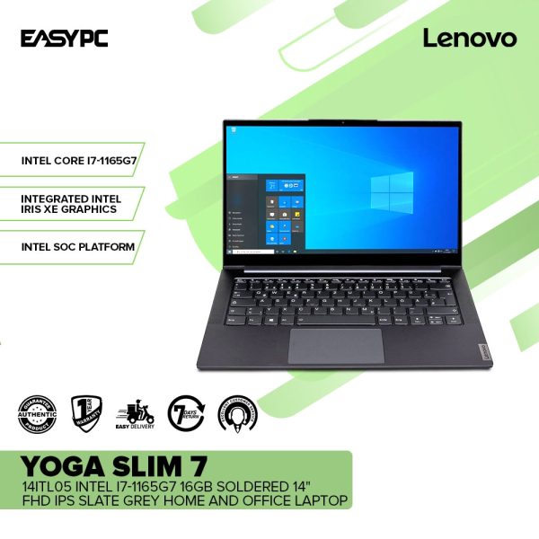 LENOVO YOGA Slim 7 14ITL05 Intel i5-1135G7 or i7-1165G7 16GB  14" FHD IPS 1Tb SSD Intel Iris Xe Win11 Laptop Slate Grey 1ION - Image 6