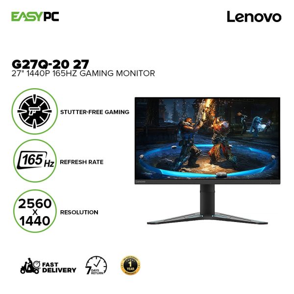 Lenovo G27q-20 27" 1440p 165hz Gaming Monitor