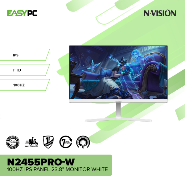 Nvision N2455PRO-W 100Hz IPS Panel 23.8" Monitor White