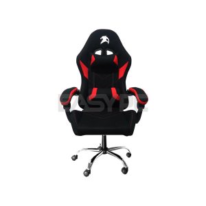 Panther Eclipse Series Steel Legs Fabric Gaming Chair Black Red-a