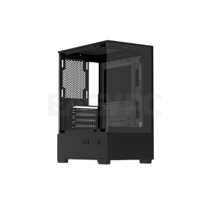 RAKK MASID MATX Tempered Gaming Case Black-a